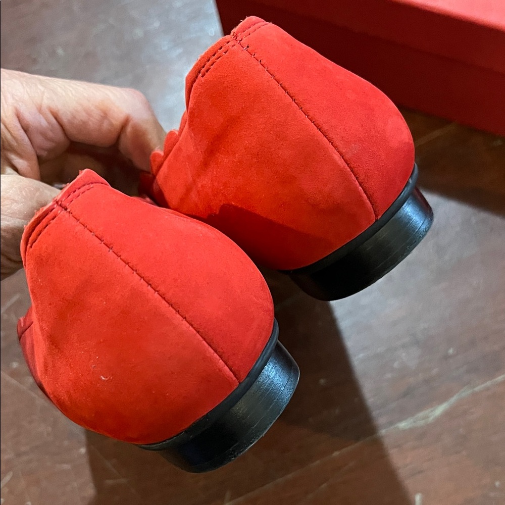 Vaneli Red Scalloped Flats - Picture 7 of 13